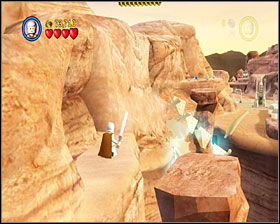 When you're near the large area with swamps in it, switch to 3PO to activate the panel to the right - Through the Jundland Wastes - Story Mode - Episode IV - LEGO Star Wars II: The Original Trilogy - Game Guide and Walkthrough