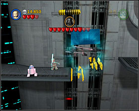In the next room switch to R2 and use the two panels to cut off the stormtroopers - Cloud City Trap - Story Mode - Episode V - LEGO Star Wars II: The Original Trilogy - Game Guide and Walkthrough