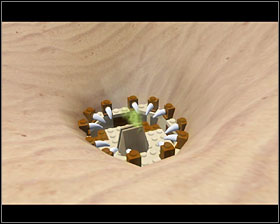 Go towards the stern of the skiff and fix a lever - The Great Pit of Carkoon - Story Mode - Episode VI - LEGO Star Wars II: The Original Trilogy - Game Guide and Walkthrough