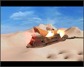 Destroy the protections on the ladders on both sides of the deck and in the middle - The Great Pit of Carkoon - Story Mode - Episode VI - LEGO Star Wars II: The Original Trilogy - Game Guide and Walkthrough