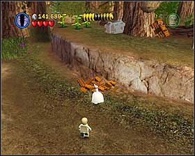 Before destroying the second generator build a platform of the bricks on the right - Speeder Showdown - Freeplay Mode - Episode VI - LEGO Star Wars II: The Original Trilogy - Game Guide and Walkthrough