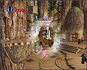 Stand on the throne and the other character will lift you up - The Battle of Endor - Freeplay Mode - Episode VI - LEGO Star Wars II: The Original Trilogy - Game Guide and Walkthrough