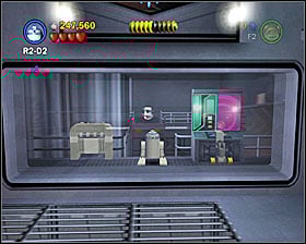 Right where you used the lever to turn off one of the locks as Wicket switch to R2 and fly towards the minikit - The Battle of Endor - Freeplay Mode - Episode VI - LEGO Star Wars II: The Original Trilogy - Game Guide and Walkthrough