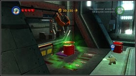 Choose a character capable of using the Force and head to the hangar with small vehicles [M1 - Red Bricks - Republic Ship - p. 1 - Other - LEGO Star Wars III: The Clone Wars - Game Guide and Walkthrough