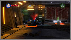 On the western edge of the room you will find an iron gate and a panel requiring a Bounty Hunter (for example Cad Bane) [1] - Introduction - Extra missions - LEGO Star Wars III: The Clone Wars - Game Guide and Walkthrough