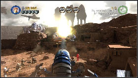Inside the next location, approach either cannon and keep attacking it until [1] the crew leaves it - Asajj Ventress - p. 5 - Story mode - LEGO Star Wars III: The Clone Wars - Game Guide and Walkthrough