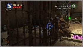 Return to the previously opened cell and use the grappling hook of one of the troopers on both grappling points on the wall on the right [1] - Asajj Ventress - p. 5 - Story mode - LEGO Star Wars III: The Clone Wars - Game Guide and Walkthrough