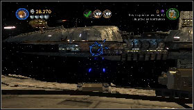 After landing enter the cannon [1] and use it to destroy three more turrets [2] - Asajj Ventress - p. 4 - Story mode - LEGO Star Wars III: The Clone Wars - Game Guide and Walkthrough
