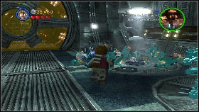 Stand on one of the round buttons and wait for the second character to do the same, which will activate the door [1] - Asajj Ventress - p. 3 - Story mode - LEGO Star Wars III: The Clone Wars - Game Guide and Walkthrough