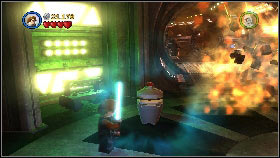 On your way close another gate with the trooper [1], preventing any more rivals from coming - Asajj Ventress - p. 3 - Story mode - LEGO Star Wars III: The Clone Wars - Game Guide and Walkthrough
