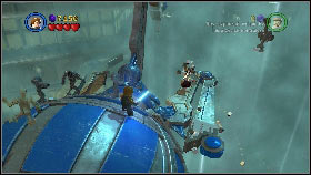 After getting rid of the limbs, jump onto the dome [1] - Asajj Ventress - p. 1 - Story mode - LEGO Star Wars III: The Clone Wars - Game Guide and Walkthrough
