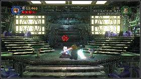 Afterwards quickly pick up the Saber lying on the floor [1] and attack your enemy while double-wielding yourself [2] - Asajj Ventress - p. 1 - Story mode - LEGO Star Wars III: The Clone Wars - Game Guide and Walkthrough