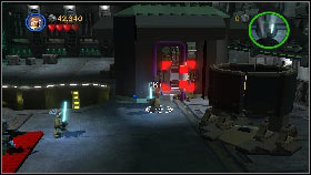 Deal with the enemies inside the hangar and head to the upper right corner of the location, where you should build generator parts from the bricks lying on the floor [1] - General Grievous - p. 7 - Story mode - LEGO Star Wars III: The Clone Wars - Game Guide and Walkthrough