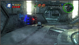 Jump into the container with explosive materials, return with them to the main room and stand on one of the orange fields [1] - General Grievous - p. 6 - Story mode - LEGO Star Wars III: The Clone Wars - Game Guide and Walkthrough