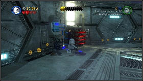 After reaching the round room, deal with the enemies [1] and repair the device by the left wall [2] - General Grievous - p. 6 - Story mode - LEGO Star Wars III: The Clone Wars - Game Guide and Walkthrough