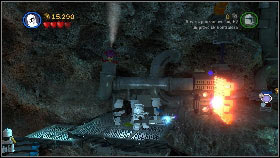 Stand on the button on the ground and shoot the panel which will be unveiled [1] - General Grievous - p. 6 - Story mode - LEGO Star Wars III: The Clone Wars - Game Guide and Walkthrough