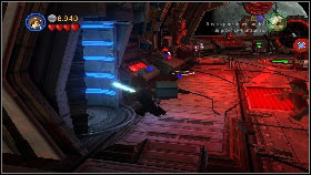 Afterwards use the Force on the middle platform [1] and start moving it firmly in all sides - General Grievous - p. 4 - Story mode - LEGO Star Wars III: The Clone Wars - Game Guide and Walkthrough