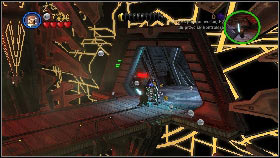 Once again throw an item at Grievous [1], hit him with the Light Saber and use the lever in the opened room [2] - General Grievous - p. 4 - Story mode - LEGO Star Wars III: The Clone Wars - Game Guide and Walkthrough