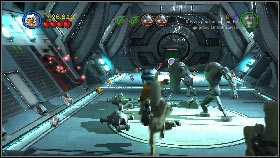 You will be attacked by a big group of enemies [1], which are best fought with a Light Saber - General Grievous - p. 1 - Story mode - LEGO Star Wars III: The Clone Wars - Game Guide and Walkthrough