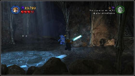 Afterwards head to the right side of the room and use the Force to push the pillar towards the passage [1] - Count Dooku - p. 5 - Story mode - LEGO Star Wars III: The Clone Wars - Game Guide and Walkthrough