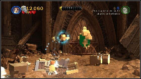 Go to the top with one of the Troopers and use the grappling hook on the orange arm [1] - Count Dooku - p. 5 - Story mode - LEGO Star Wars III: The Clone Wars - Game Guide and Walkthrough