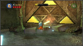 After breaking inside start walking the dark corridor [1], eliminating single enemies on your way - Count Dooku - p. 4 - Story mode - LEGO Star Wars III: The Clone Wars - Game Guide and Walkthrough