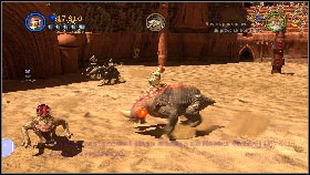 As the beast will be temporary stunned, quickly switch to one of the Jedi and press U while beside Reek to jump onto it [1] - Prologue - Story mode - LEGO Star Wars III: The Clone Wars - Game Guide and Walkthrough