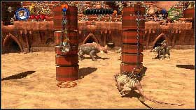 Jump up and use the Force on the middle pillar [1] - Prologue - Story mode - LEGO Star Wars III: The Clone Wars - Game Guide and Walkthrough