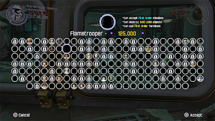 It is best to try to find collectibles in this chapter in the free game mode, only after you have unlocked a greater number of playable characters - Chapter 7 - The Resistance | Minikits and red bricks - Minikits and red LEGO bricks - LEGO Star Wars: The Force Awakens Game Guide