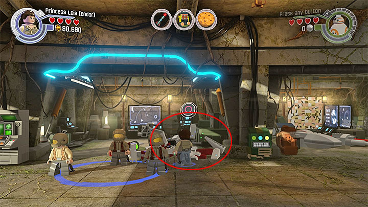 You can build the second miniature ship at the lower level of the right side of the location with the Millennium Falcon - Chapter 7 - The Resistance | Minikits and red bricks - Minikits and red LEGO bricks - LEGO Star Wars: The Force Awakens Game Guide