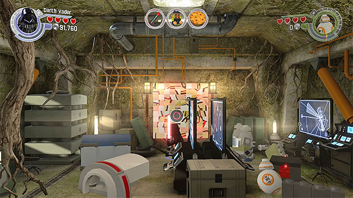 The painting on which to use the dark side of the Force - Chapter 7 - The Resistance | Minikits and red bricks - Minikits and red LEGO bricks - LEGO Star Wars: The Force Awakens Game Guide