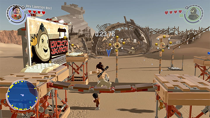 You cannot drop to the ground during this trial - Jakku collectibles & minor missions map - Maps - LEGO Star Wars: The Force Awakens Game Guide