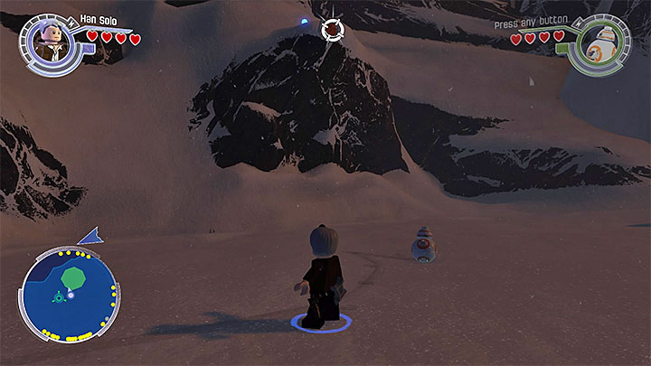 Start the mission as any of First Order members, and get to the green area marked on the map - Starkiller Base collectibles & minor missions map - Maps - LEGO Star Wars: The Force Awakens Game Guide