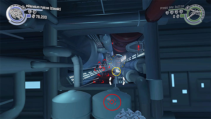 Avoid the red crosshair-like objects. - Prologue - The Battle of Endor | Walkthrough - Story Mode - LEGO Star Wars: The Force Awakens Game Guide