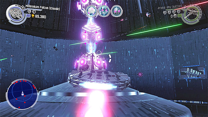 Parts of the generator that must be destroyed. - Prologue - The Battle of Endor | Walkthrough - Story Mode - LEGO Star Wars: The Force Awakens Game Guide