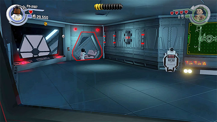 Get back to the lower ground, destroy the generator and use the interactive blocks to construct a cannon on the left side - Chapter 2 - Escape from the Finalizer | Walkthrough - Story Mode - LEGO Star Wars: The Force Awakens Game Guide