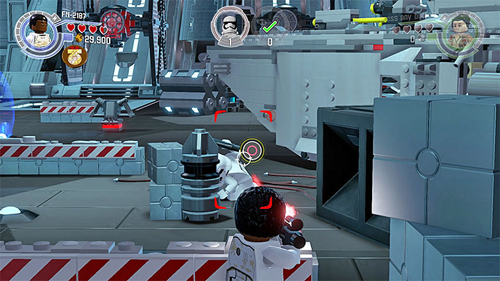 The last stormtrooper will be hiding, but you should easily locate him. - Chapter 2 - Escape from the Finalizer | Walkthrough - Story Mode - LEGO Star Wars: The Force Awakens Game Guide