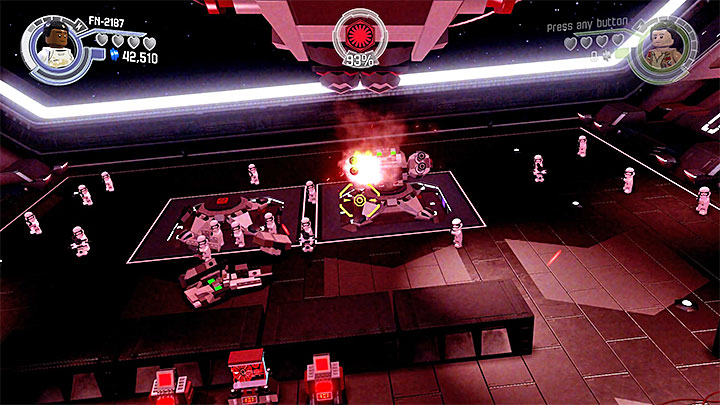 Destroy objects in the hangar. - Chapter 2 - Escape from the Finalizer | Walkthrough - Story Mode - LEGO Star Wars: The Force Awakens Game Guide