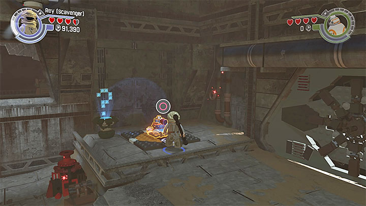 You must reach the right side of the shipwreck, where a new puzzle can be found - Chapter 2 - Escape from the Finalizer | Walkthrough - Story Mode - LEGO Star Wars: The Force Awakens Game Guide