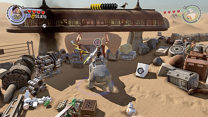 The last destroyable obstacle. - Chapter 3 - Niima Outpost | Walkthrough - Story Mode - LEGO Star Wars: The Force Awakens Game Guide