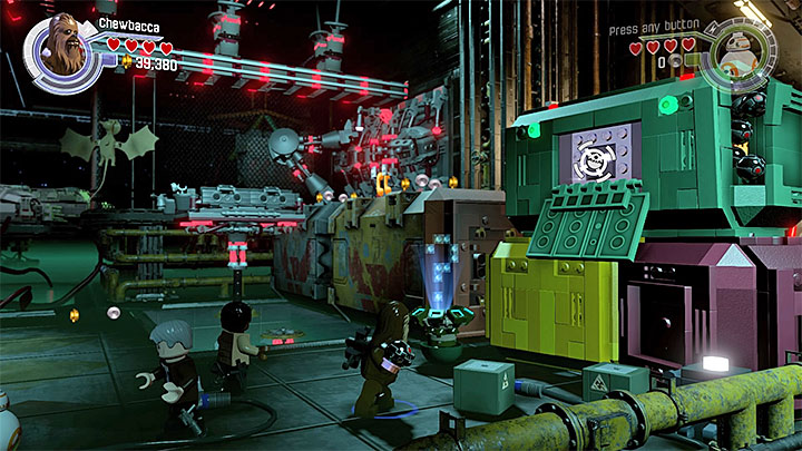 Destroy one of the containers as Chewbacca. - Chapter 4 - The Eravana | Walkthrough - Story Mode - LEGO Star Wars: The Force Awakens Game Guide