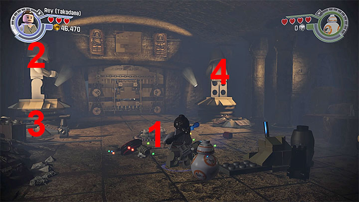 Move forward and eliminate a few drones on your path - Chapter 5 - Mazs Castle | Walkthrough - Story Mode - LEGO Star Wars: The Force Awakens Game Guide