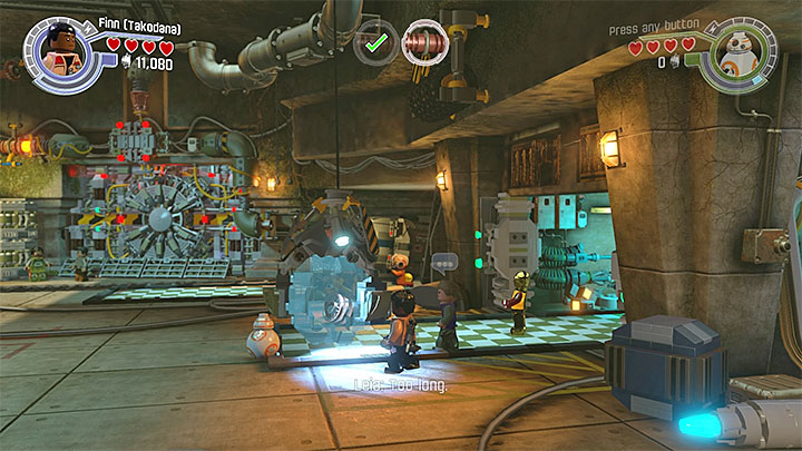 Move the frozen cargo to the left and let it be captured - Chapter 7 - The Resistance | Walkthrough - Story Mode - LEGO Star Wars: The Force Awakens Game Guide