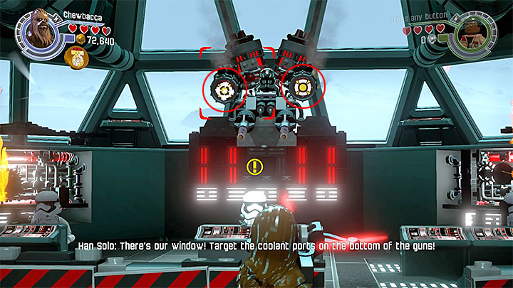 Hit the shields when they are uncovered - Chapter 8 - Starkiller Sabotage | Walkthrough - Story Mode - LEGO Star Wars: The Force Awakens Game Guide