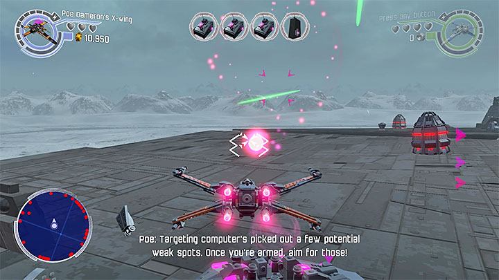 One of the spots where you can obtain photon torpedoes - Chapter 9 - Destroy Starkiller Base | Walkthrough - Story Mode - LEGO Star Wars: The Force Awakens Game Guide