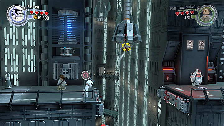 One of the hooks that FN-1824 can use - Chapter 9 - Destroy Starkiller Base | Walkthrough - Story Mode - LEGO Star Wars: The Force Awakens Game Guide