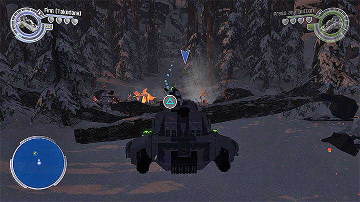 The path to the starting point of chapter 10 - you have to dismount the speeder - Chapter 10 - The Finale | Walkthrough - Story Mode - LEGO Star Wars: The Force Awakens Game Guide