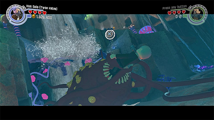 Keep pressing the buttons shown on the screen to set yourself free - Rathtar Hunting | Walkthrough - Side missions - LEGO Star Wars: The Force Awakens Game Guide