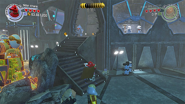 You can reach the next location after deactivating the force field and building the right object - The Crimson Corsair | Walkthrough - Side missions - LEGO Star Wars: The Force Awakens Game Guide