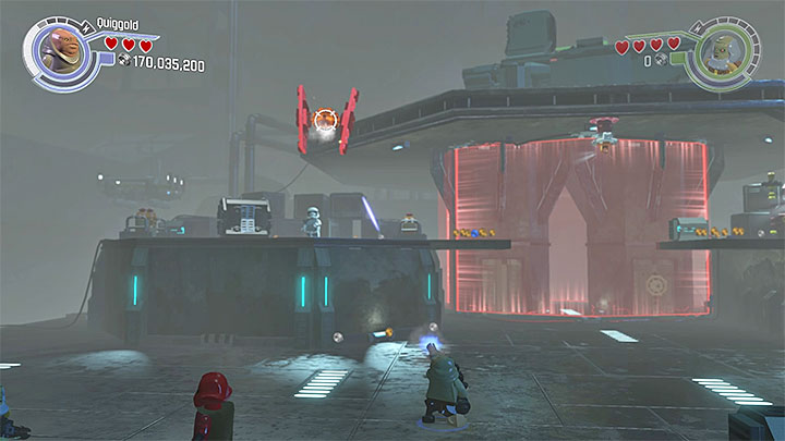 Use Quiggolds and Pru Sweevants special abilities to destroy the TIE fighters - The Crimson Corsair | Walkthrough - Side missions - LEGO Star Wars: The Force Awakens Game Guide